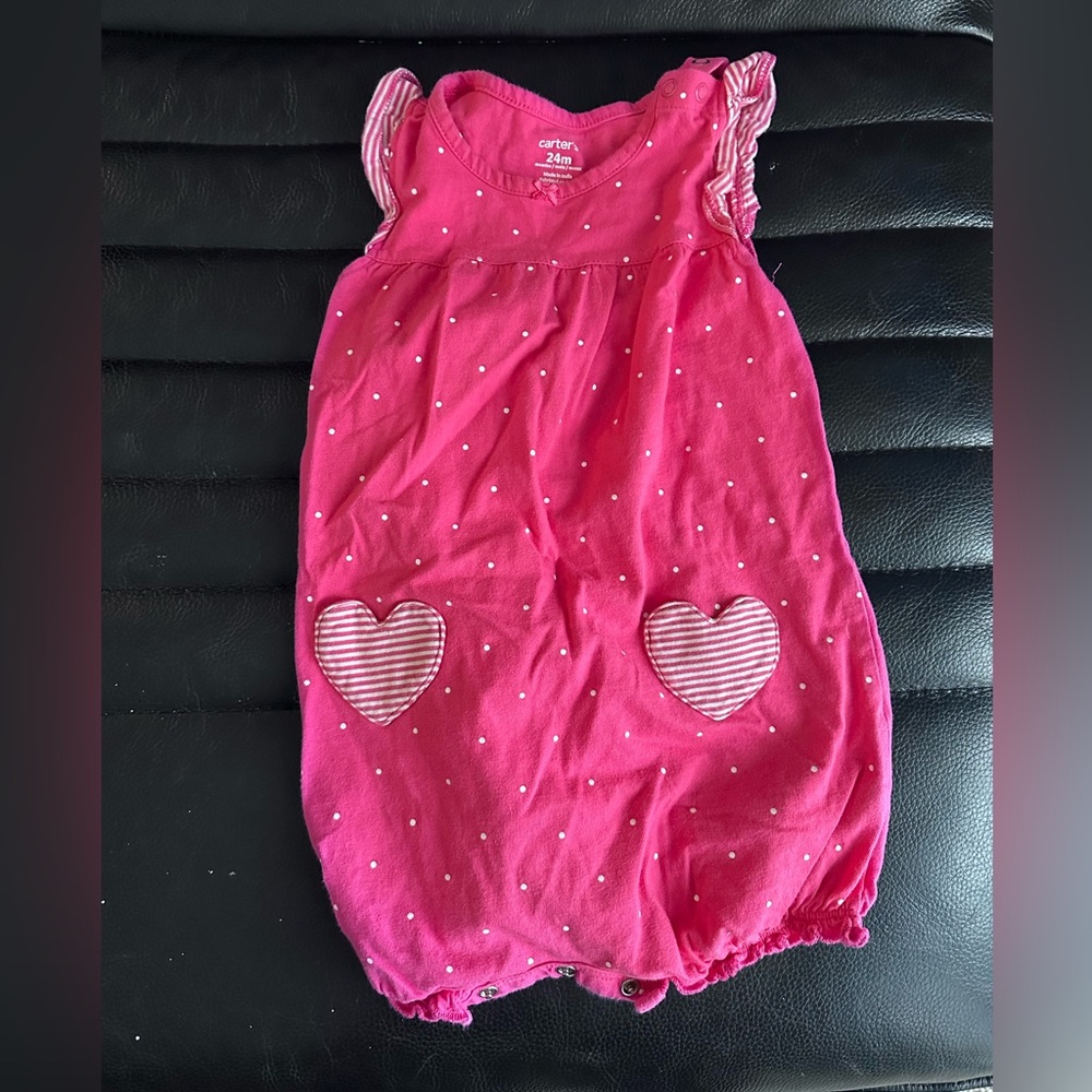 Carter's Pink Heart Romper